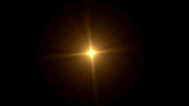Ρεαλιστικό Πορτοκαλί Φως Φωτοβολίδα Απομονώσει Μαύρο Φόντο — Αρχείο Βίντεο
