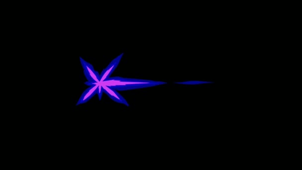 Эффект Фиолетовой Стрельбы Анимации Изолировать Черном Экране — стоковое видео