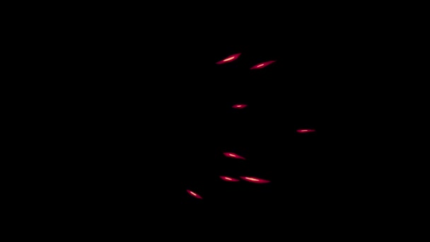 Эффект Стрельбы Оранжевым Анимационным Пистолетом Изолировать Черном Экране — стоковое видео