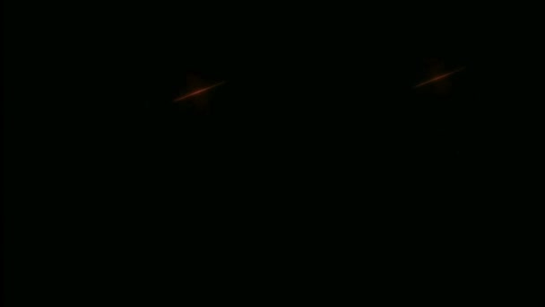 Realistiskt Rött Ljus Meteor Dusch Isolat Med Svart Bakgrund — Stockvideo