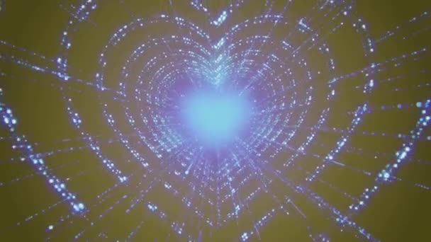 Анімація Форма Білих Сердець Плаває Помаранчевому Фоні — стокове відео