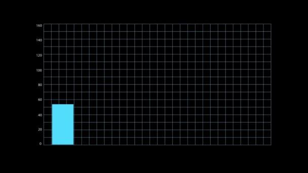 Цветной Вертикальный Квадратный График Инфографической Изоляции Черном Фоне — стоковое видео