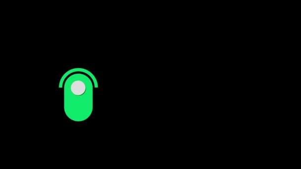 Анімація Барвистий Кроків Інфографіки Ізольовані Чорному Фоні — стокове відео