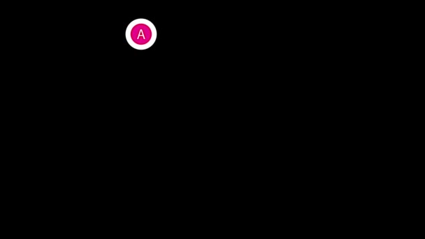 Цветная Инфографика Шага Времени Черном Фоне — стоковое видео