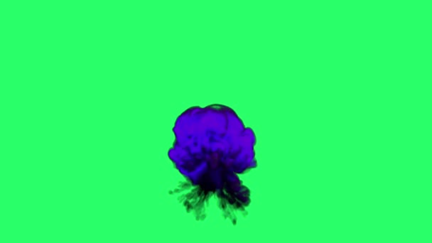 Animation Blue Flames Fire Bombs Effects Isolate Green Screen — Stok Video