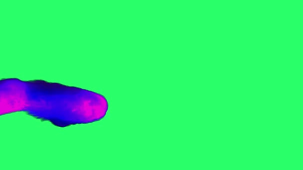 Animation Purple Flames Fire Bombs Effects Isolate Green Screen — Stock video