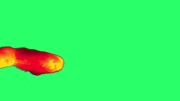 Animation Flames Fire Bombs Effects Isolate Green Screen — Vídeo de Stock