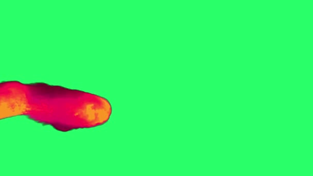 Эффекты Огненных Бомб Анимации Изолировать Зеленом Экране — стоковое видео