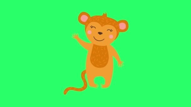 Animation Rat Isolate Green Screen — Stockvideo