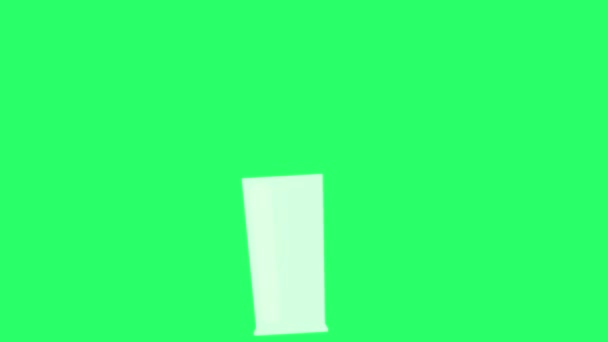 Анимационный Оранжевый Водоизолятор Зеленом Фоне — стоковое видео