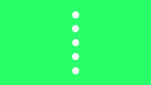 绿色背景信息时间表模板的动画红色和白色空格5步 — 图库视频影像