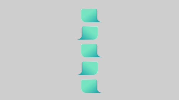 动画绿色和白色空格键5步 用于灰色背景的信息时间表模板 — 图库视频影像