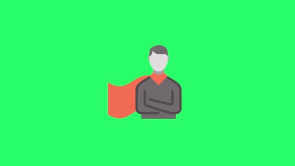 Icono Animación Para Diseño Infográfico Sobre Fondo Verde — Vídeos de Stock