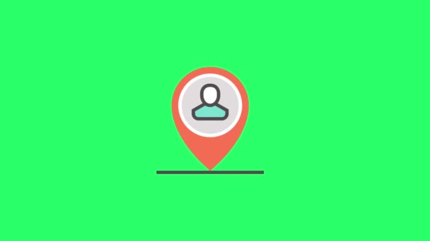 Animation Icon Infographic Design Green Background — Vídeo de Stock