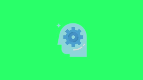 Animation Icon Infographic Design Green Background — Stock videók