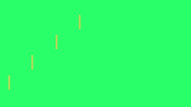 Animation black and yellow space bar 5 step for infographic timeline template on green background.