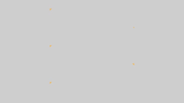 アニメーション黒と黄色のスペースバーグレーの背景にインフォグラフィックタイムラインテンプレートの5ステップ — ストック動画