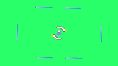 Animation blue space bar 6 step for infographic timeline template on green background.