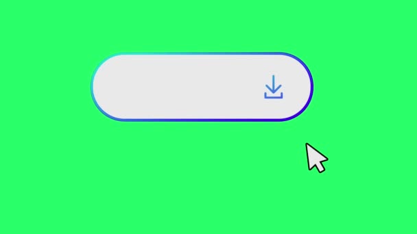 Animation White Text Box Mouse Cursor Isolate Green Background — Video