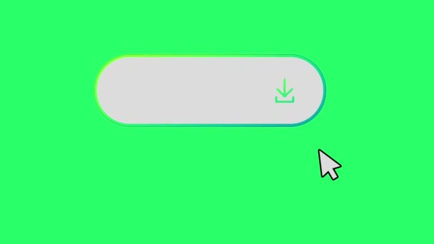 Animační Bílé Textové Pole Izolací Kurzoru Myši Zeleném Pozadí — Stock video