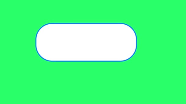 Animation White Text Box Mouse Cursor Isolate Green Background — Vídeo de Stock