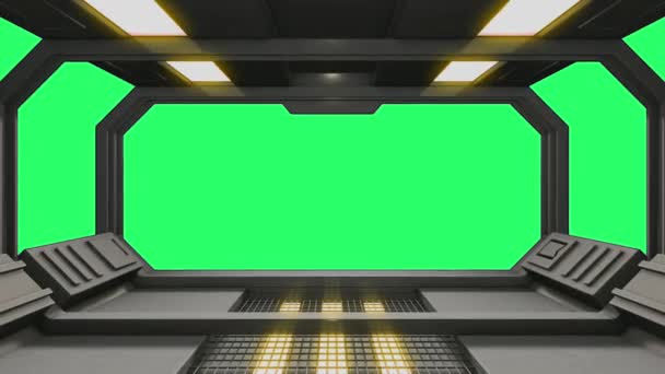Animációs Űrutazás Zöld Képernyős Űrhajóval — Stock videók