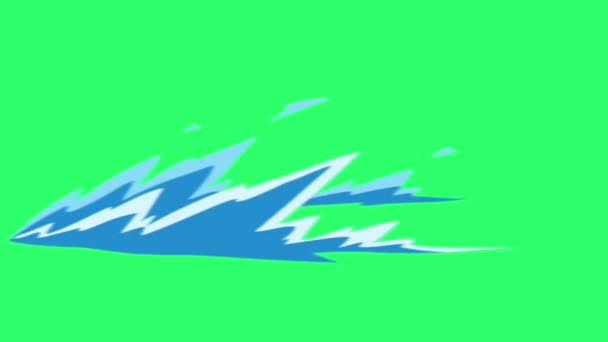 Animation Bleu Effet Eau Sur Fond Vert — Video