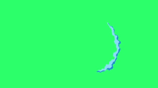 Animation Blue Water Effect Green Background — Stock Video