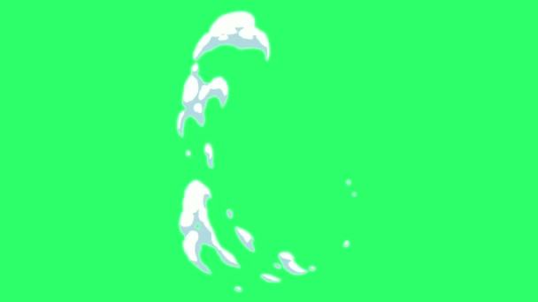动画白烟对绿色背景的影响 — 图库视频影像