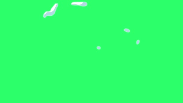 緑の背景にアニメーション白煙効果 — ストック動画