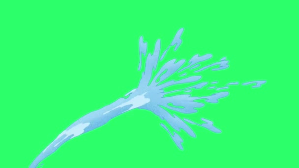 Animație Efect Apă Albastră Fundal Verde — Videoclip de stoc