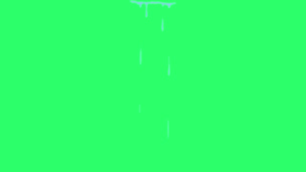 Animation Blauer Wassereffekt Auf Grünem Hintergrund — Stockvideo