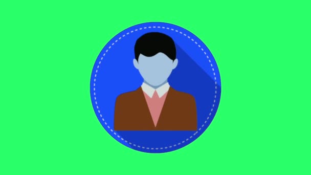 Animación Persona Infografía Objeto Sobre Fondo Verde — Vídeos de Stock