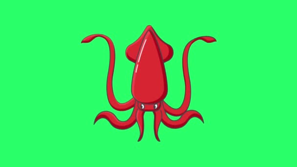 アニメーション 緑の背景に赤いキッド — ストック動画