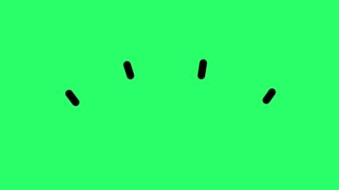 Animasyon siyah çizgi yeşil arkaplan üzerinde basit efekt.