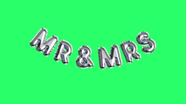 Yeşil arkaplanda canlandırma metni MR & MRS.