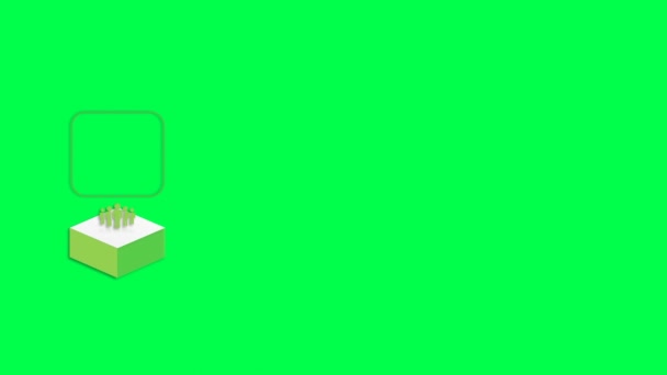 Анімація Порожня Форма Дизайну Інфографічних Шаблонів Зеленому Фоні — стокове відео