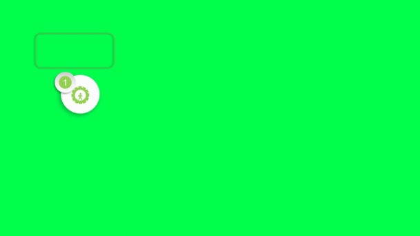 Анимационная Пустая Форма Дизайна Инфографических Шаблонов Зеленом Фоне — стоковое видео