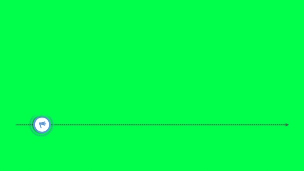 绿色背景下设计信息模板的动画空白形状 — 图库视频影像
