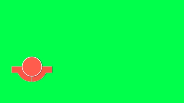 Animatie Kleurrijke Blanco Vorm Stappen Voor Ontwerp Infografische Sjablonen Groene — Stockvideo
