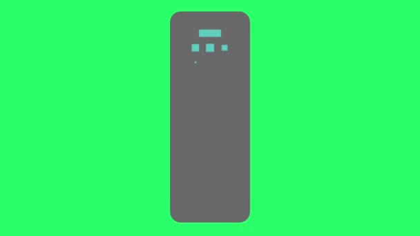 Анімація Цифровий Дверний Замок Системи Домашньої Безпеки Ізольовані Зеленому Фоні — стокове відео
