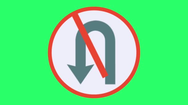 动画没有U型标志隔离在绿色背景下 — 图库视频影像