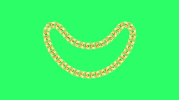 Animation Halskette Auf Grünem Hintergrund — Stockvideo