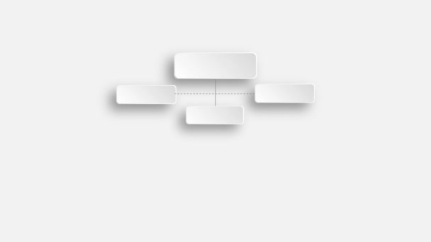 灰色背景下设计信息模板的动画彩色空白形状 — 图库视频影像
