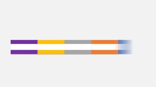 Animacja Kolorowy Pusty Kształt Projektowania Infograficznych Szablonów Linii Czasu Szarym — Wideo stockowe