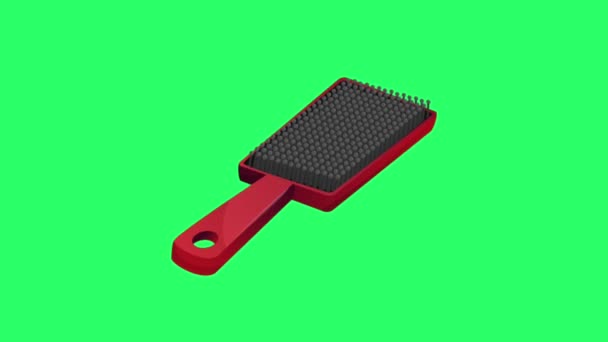Animation Red Comb Green Background — Vídeos de Stock