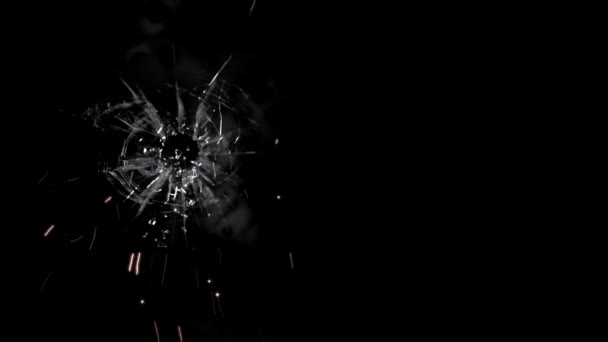 Animation Bullet Glass Background — Stock Video