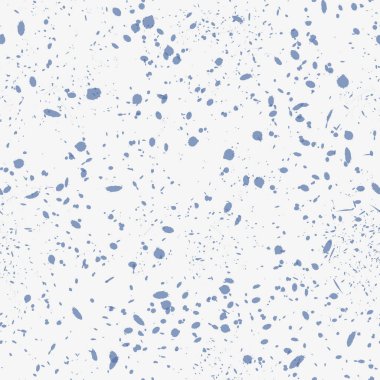 Seamless simple cute pattern from blue blots on white background.Endless ornament with beautiful blobs.Colourful backdrop for fabric,textile,covers.Raster