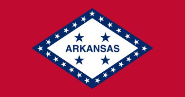 Arkansas (1923) Bayrak Vektörü İllüstrasyonu Premium Kalitesi