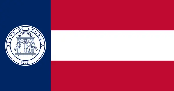 Gürcistan (1920-1956) Bayrak Vektörü İllüstrasyon Premium Kalite